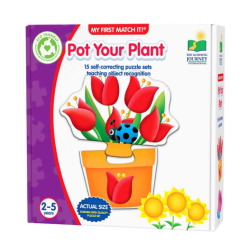 Joc The Learning Journey Match It - Potriveste ghivecele cu flori, 30 piese
