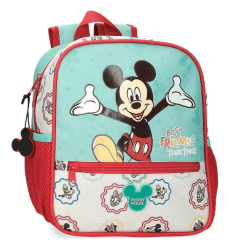 Ghiozdan baieti gradinita, Disney Mickey Best friends together, multicolor, 23x25x10 cm