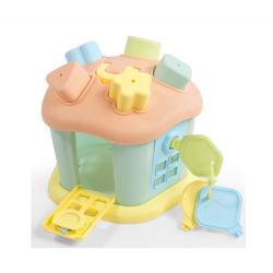 Jucarie sortare Dolu - Casuta vesela cu chei, multicolor