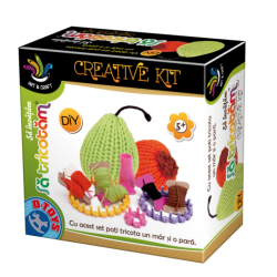 D-Toys Set de tricotat în formă de fruct – Set creativ