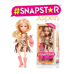 Papusa Snapstar Aspen, Multicolor