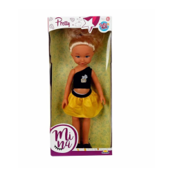 Papusa Dolz'n More - Pretty Mina, costum alb/mov, 35 cm