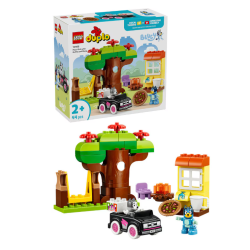 Set de constructie LEGO® DUPLO® Bluey Muffin si Blue, fetele care aduc pizza 10469, Jucarii pentru Copii de 2+ ani, Jucarii pentru Fete si Baieti, Jocuri Educative