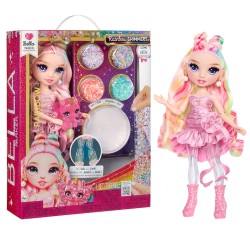 Set de joaca cu papusa Bella Parker, seria Rainbow Shimmers, Rainbow High (cu slime)