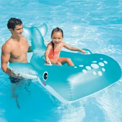 Saltea gonflabila Intex - Ride-on, Balena albastra, 168 x 140 cm