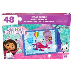 Puzzle din lemn Spin Master - Gabby's Dollhouse, 48 piese