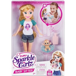 Set de joaca Sparkle Girlz - Babysitter, cu papusa inclusa