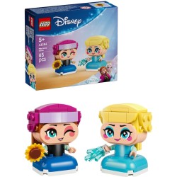 Set de constructie LEGO® ǀ Disney Regatul de gheata Miniprintesele Anna si Elsa Jucarie de constructie 43284, Jucarii pentru Fete, Jucarii pentru Copii de 5+ ani, Idee de Cadou pentru Copii