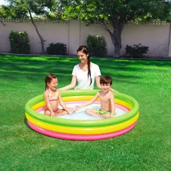 Piscina pentru copii Bestway, cu 3 inele colorate, 152 cm x 30 cm